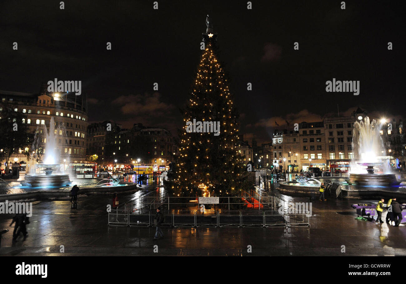 Trafalgar Square Christmas Tree. A general view of the Norwegian