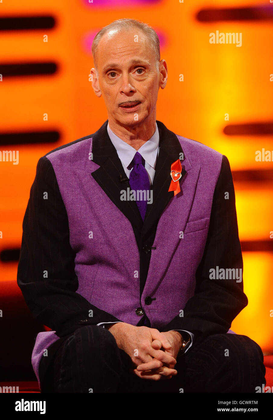 John Waters during a recording of The Graham Norton Show, at the London Studios in south London. Stock Photo