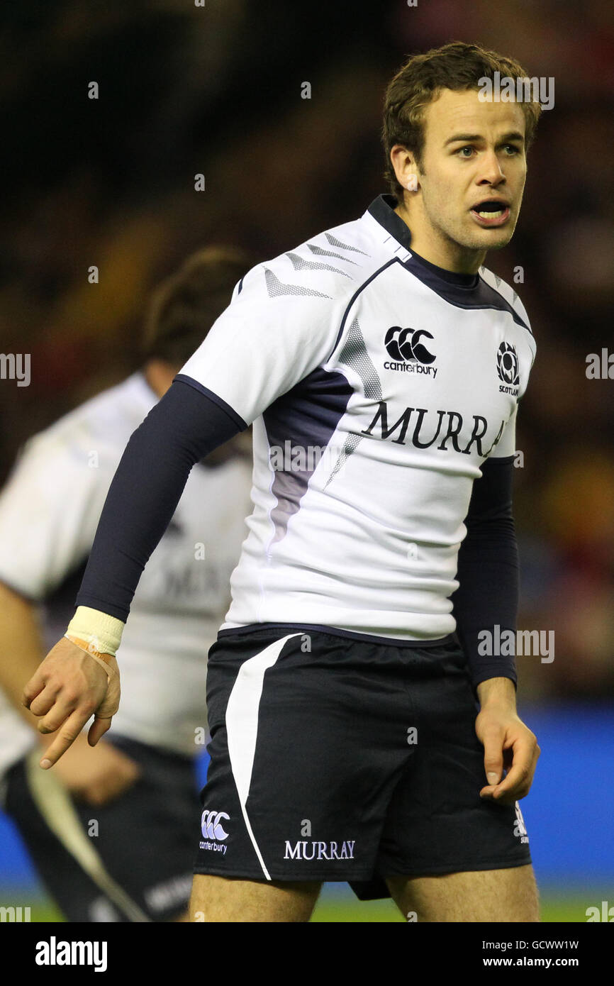 Rugby Union - 2010 EMC Autumn Test - Scotland v New Zealand - Murrayfield. Ruaridh Jackson, Scotland Stock Photo