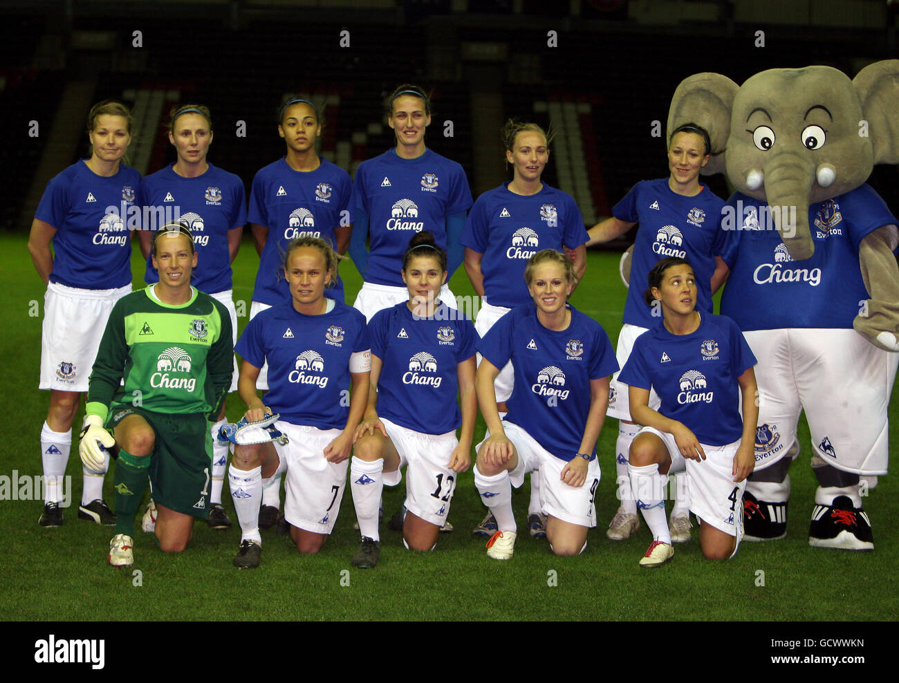 Soccer - UEFA Champions League - Round of 16 - Second Leg - Everton v  Brondby IF - Stobart Stadium Halton Stock Photo - Alamy