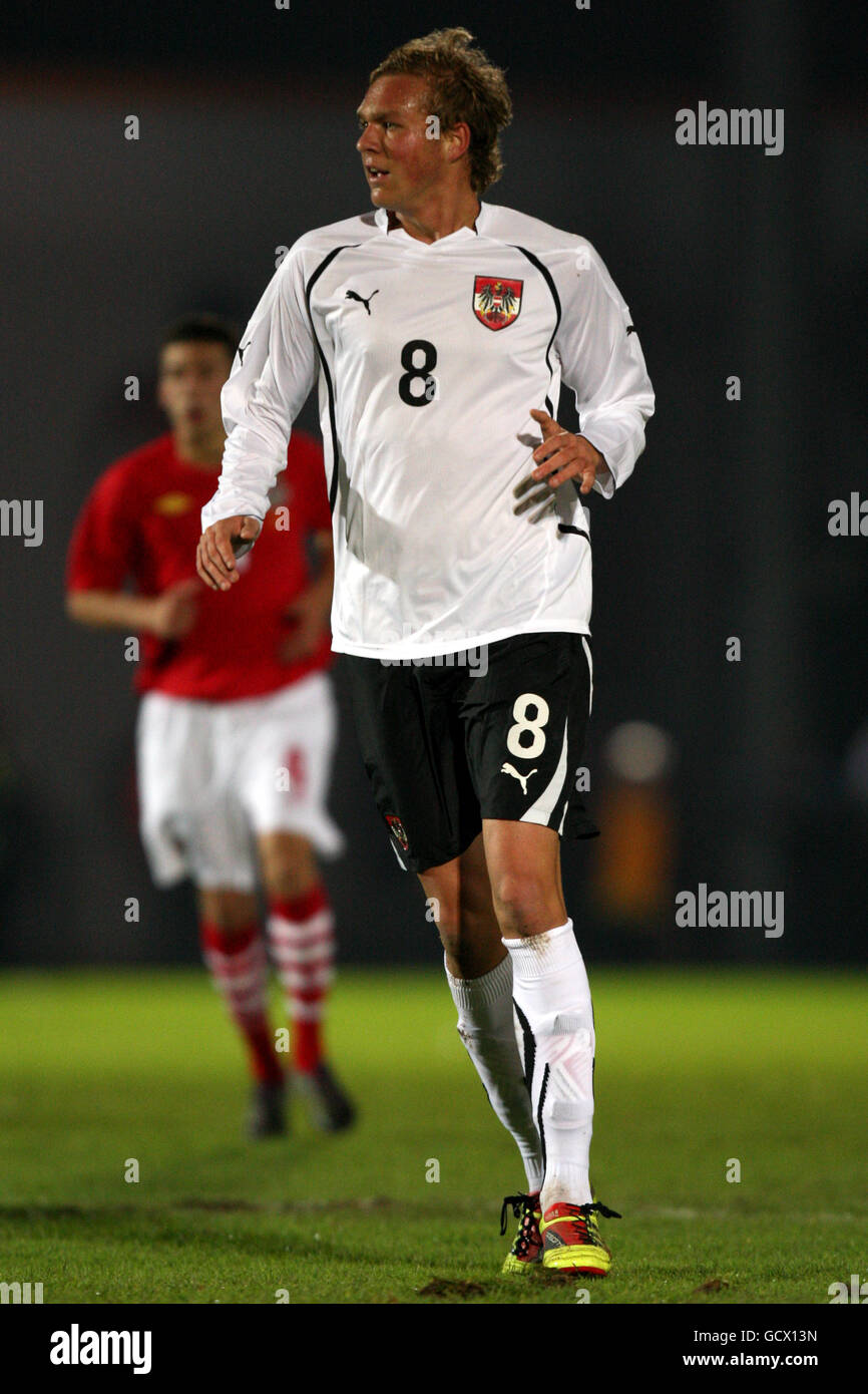 Soccer - Under 21 International Friendly - Wales v Austria - Newport Stadium. Raphael Holzhauser, Austria Stock Photo