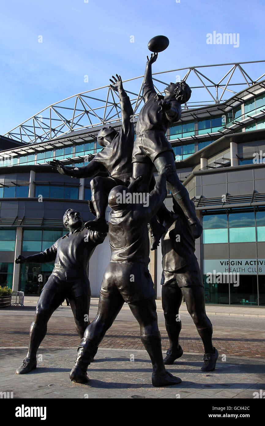 Rugby Union - Aviva Premiership - Harlequins v Leeds Carnegie - Twickenham Stoop Stock Photo