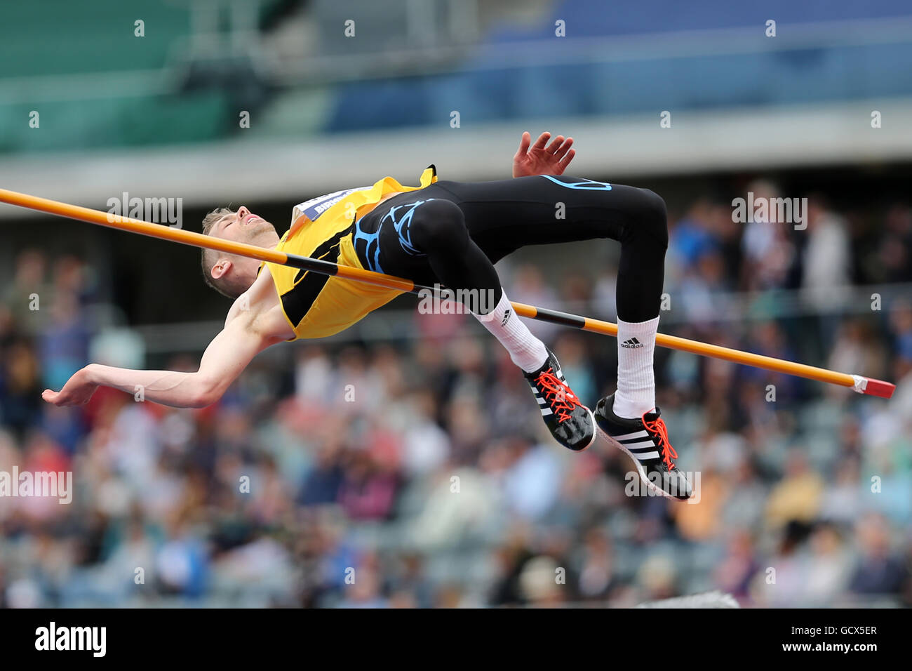 Matthew ROBERTS Men's High Jump Final, 2016 British Championships; Birmingham Alexander Stadium UK. Stock Photo