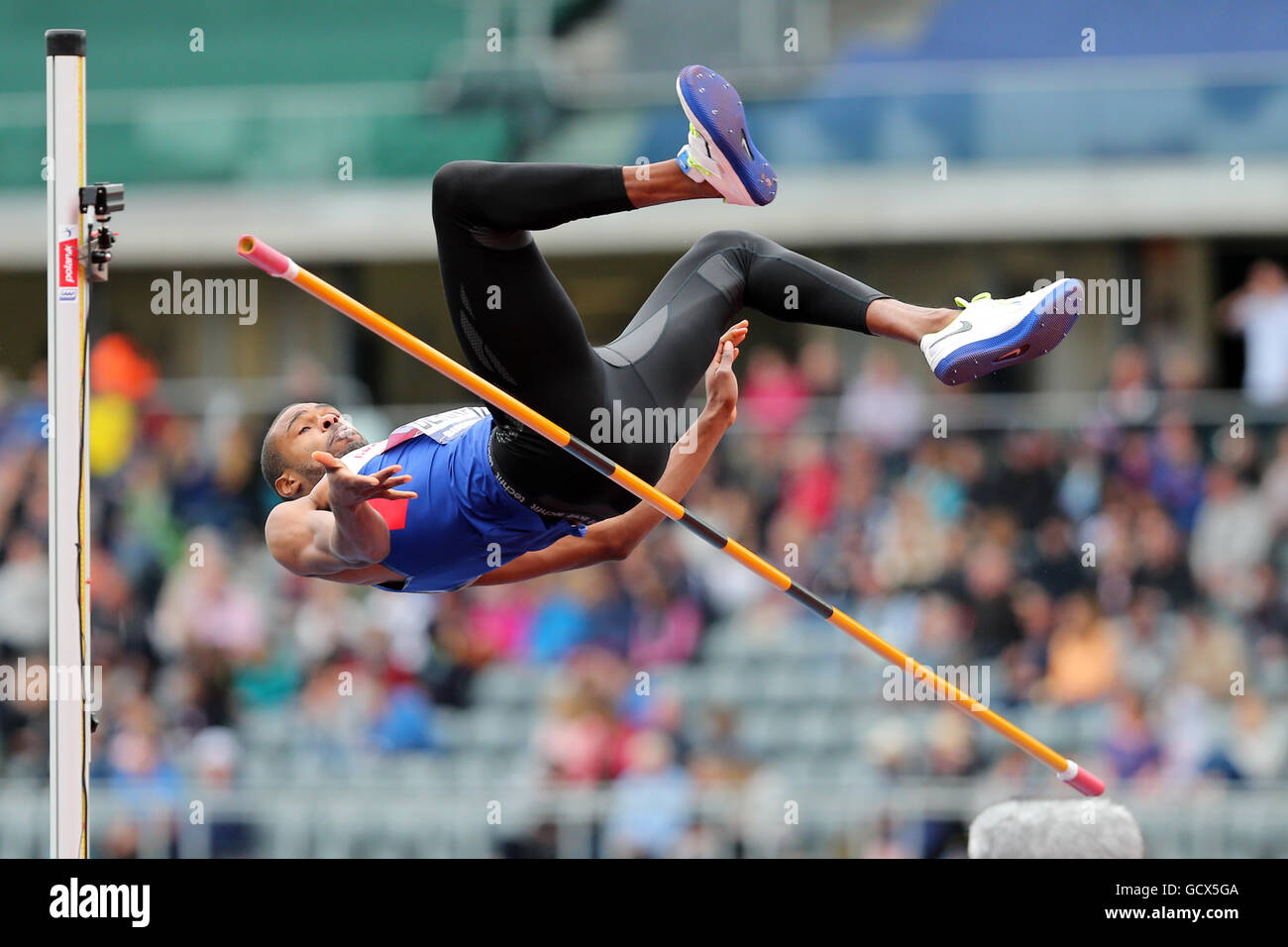 Martyn BERNARD Men's High Jump Final, 2016 British Championships; Birmingham Alexander Stadium UK. Stock Photo