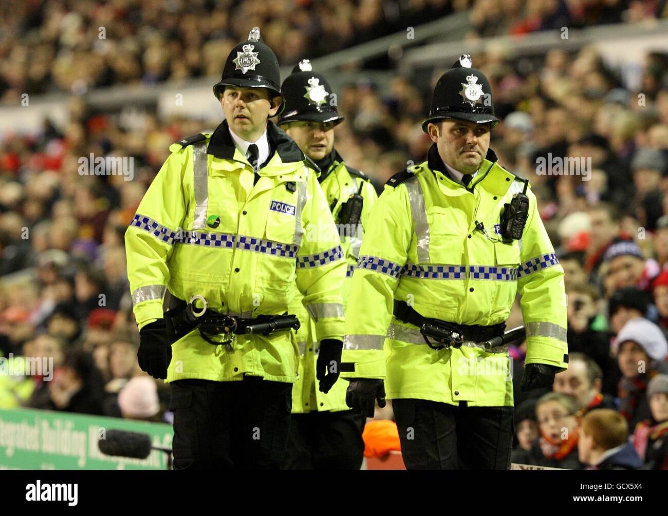 Police patrol round the ground hi-res stock photography and images - Alamy