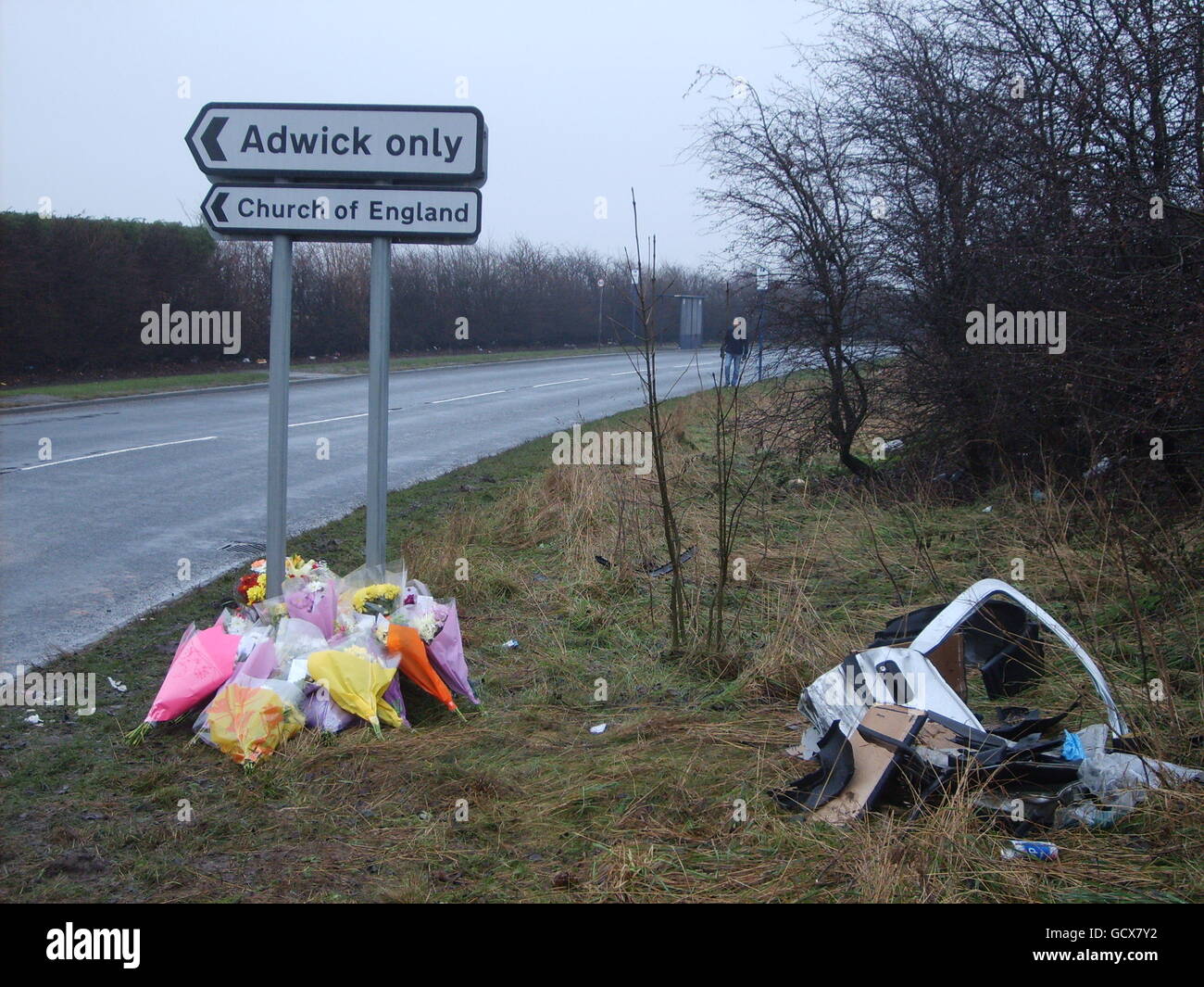 Three teenagers killed in head-on collision Stock Photo - Alamy