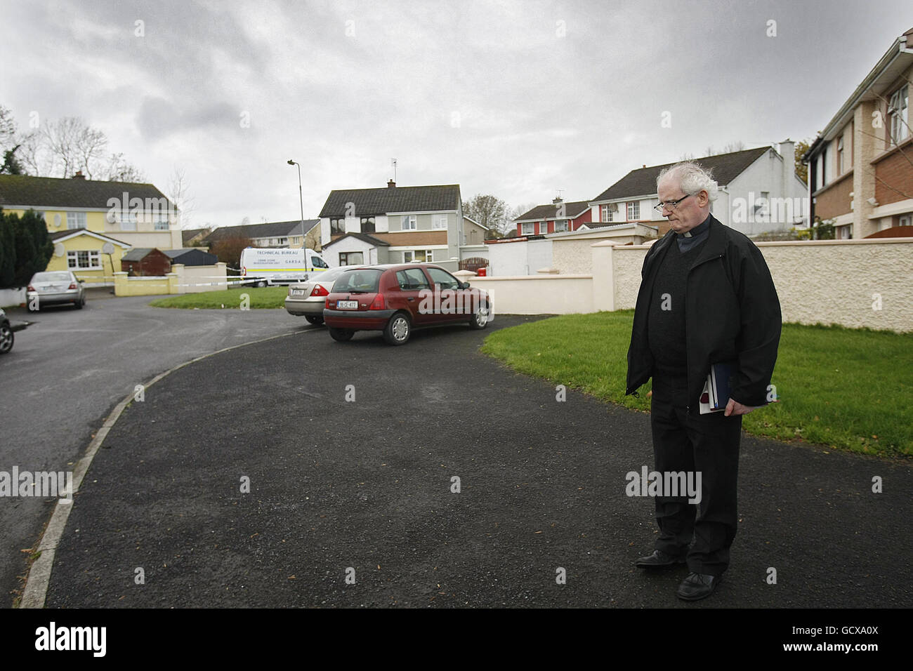 Canon Frank Duhig, parish priest in Newcastle West at the scene on the