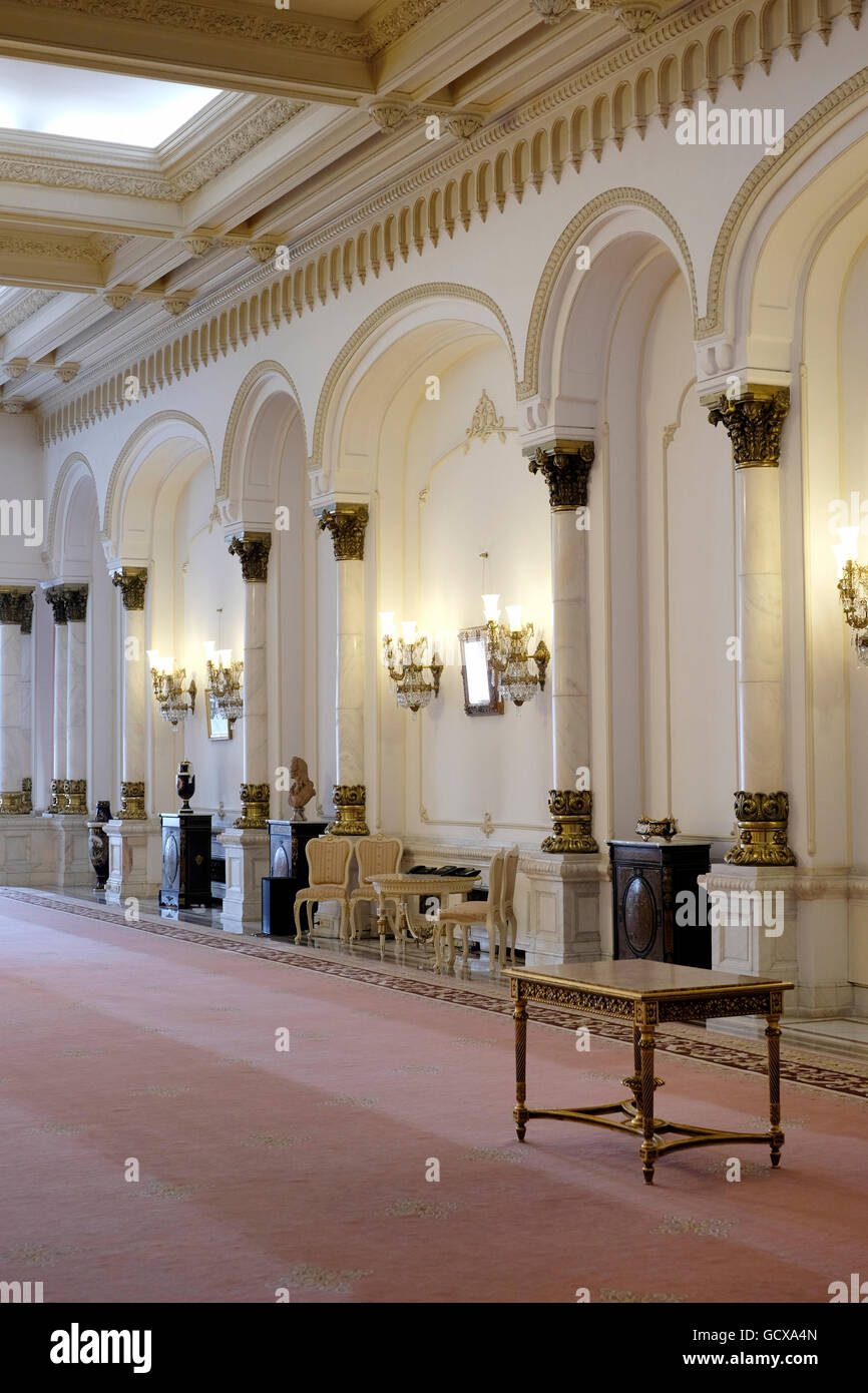 Interior of The Palace of the Parliament (Palatul Parlamentului) in  Bucharest, Romania Stock Photo - Alamy