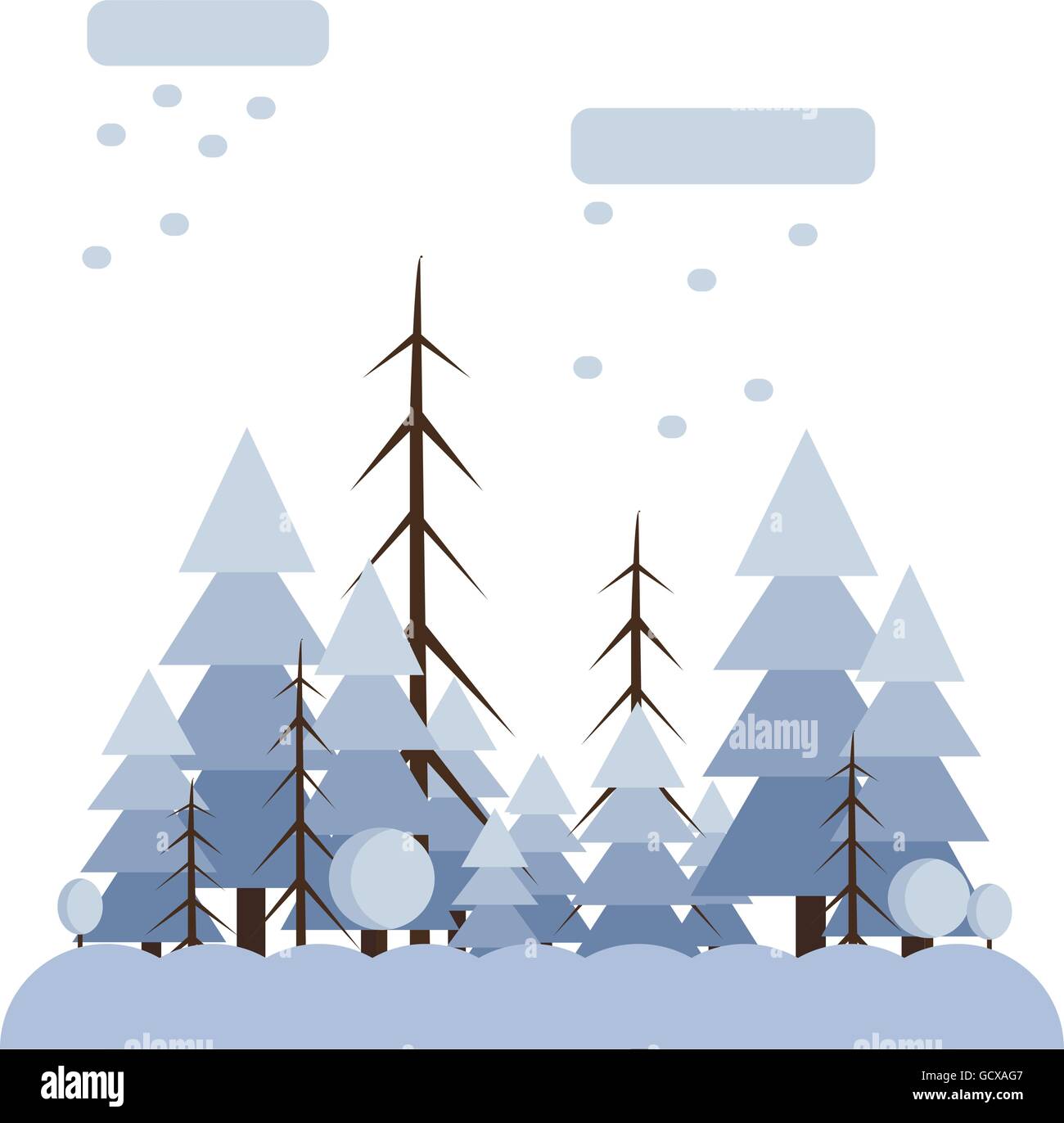 Earth view in winter Stock Vector Images - Alamy