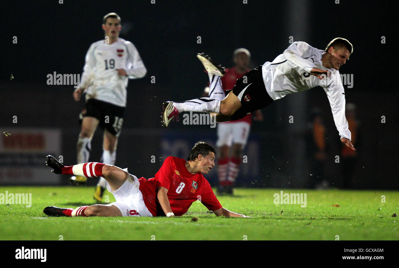 Soccer - Under 21 International Friendly - Wales v Austria - Newport Stadium Stock Photo