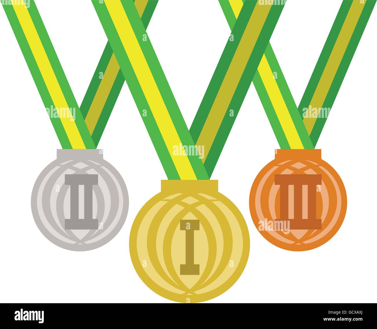 Brasil, rio 2016, colored medals. Digital vector image Stock Vector ...