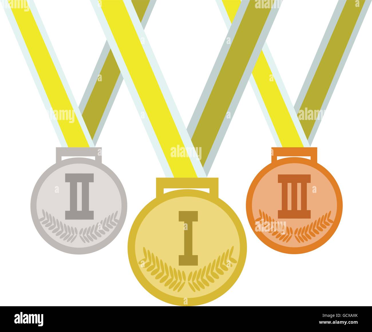 Brasil, rio 2016, colored medals. Digital vector image Stock Vector