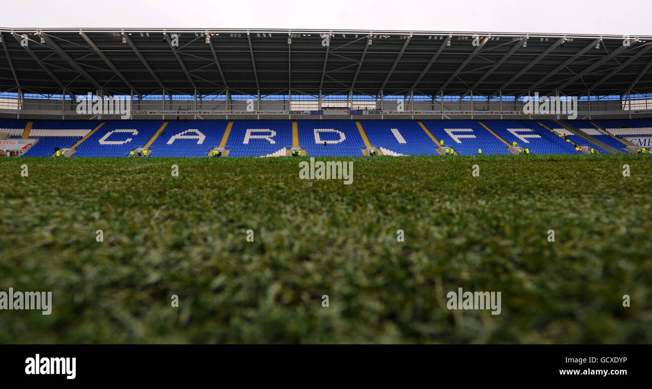 Soccer - npower Football League Championship - Cardiff City v Nottingham Forest - Cardiff City Stadium. General view of Cardiff City Stadium from the inside Stock Photo