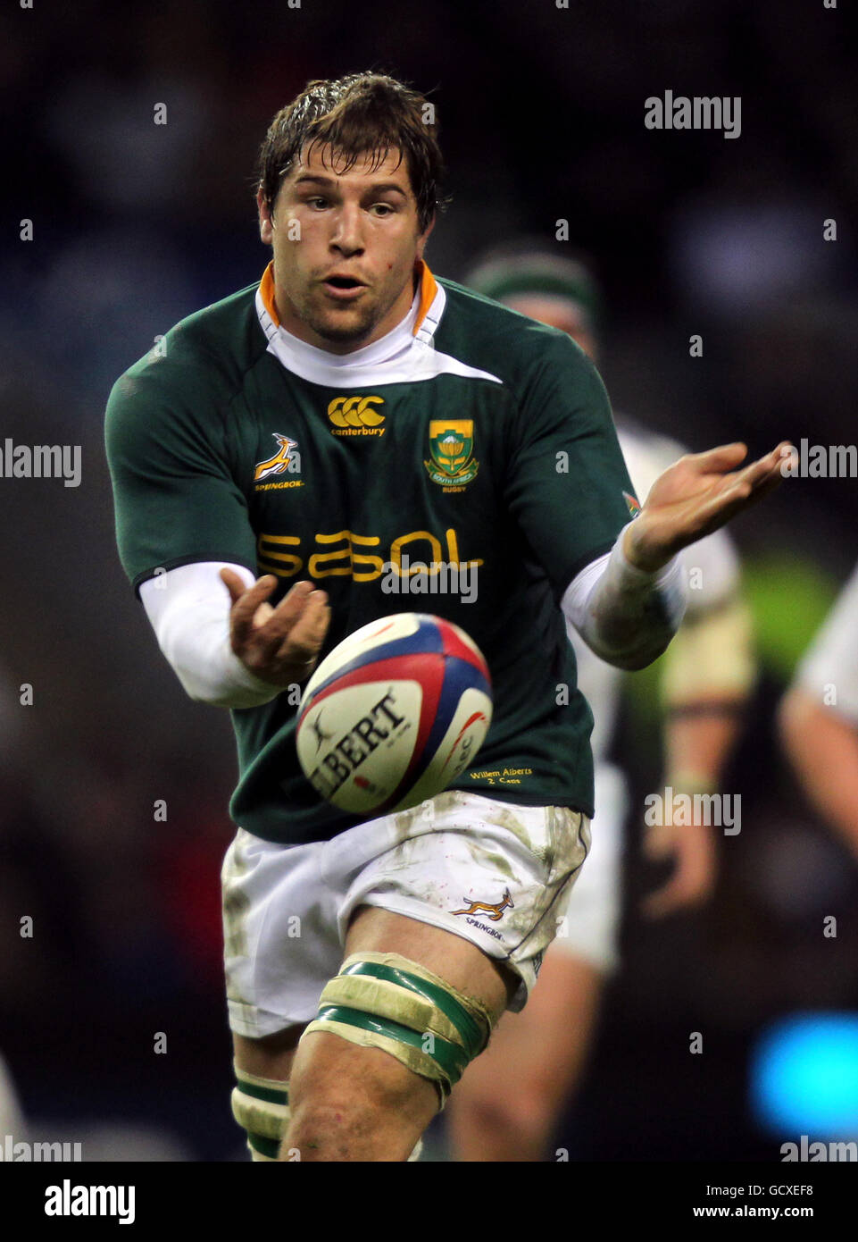 Rugby Union - Investec Challenge Series 2010 - England v South Africa - Twickenham Stadium. Willem Alberts, South Africa Stock Photo