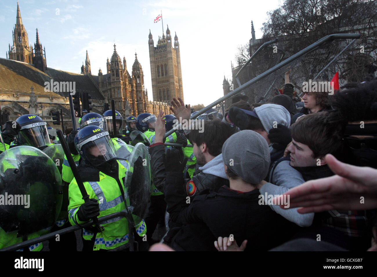 Protesters at Parliament Square during the protest against the rise of ...