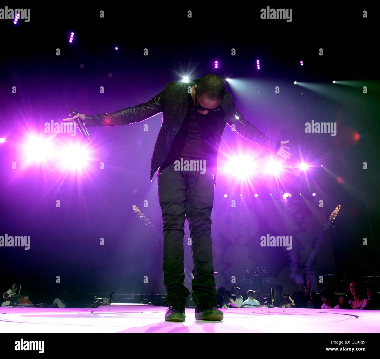 Capital FM's Jingle Bell Ball Saturday London. Taio Cruz on stage