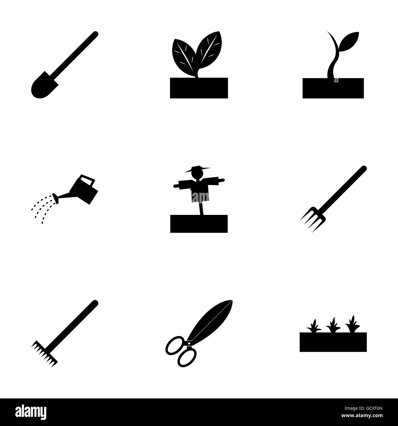 Vector black farming icon set Stock Vector Image & Art - Alamy