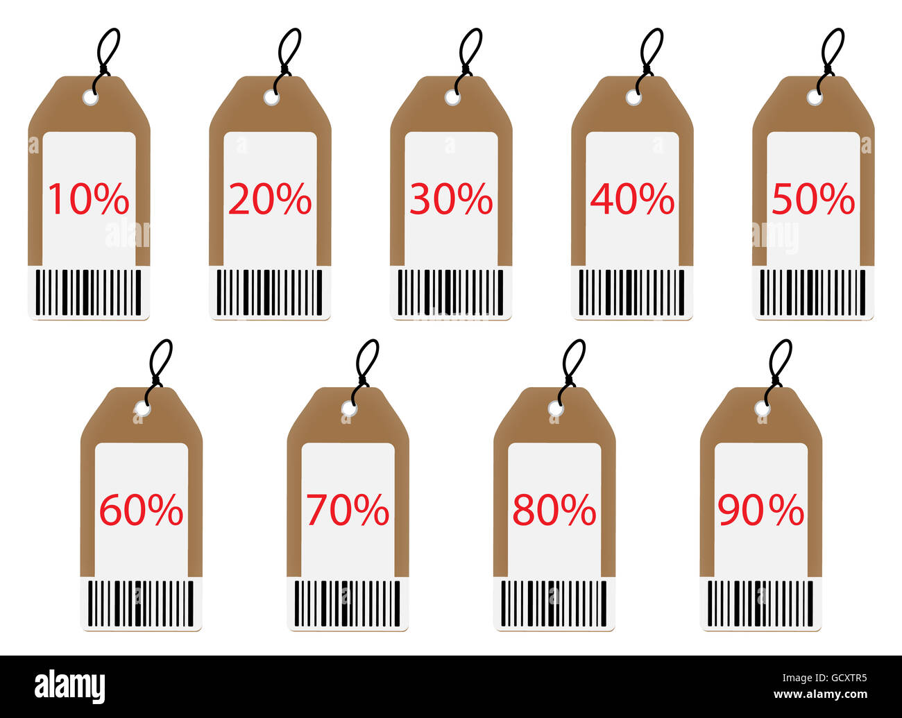 Label with discount. Tag and lable, set of clothing labels. Vector illustration Stock Photo