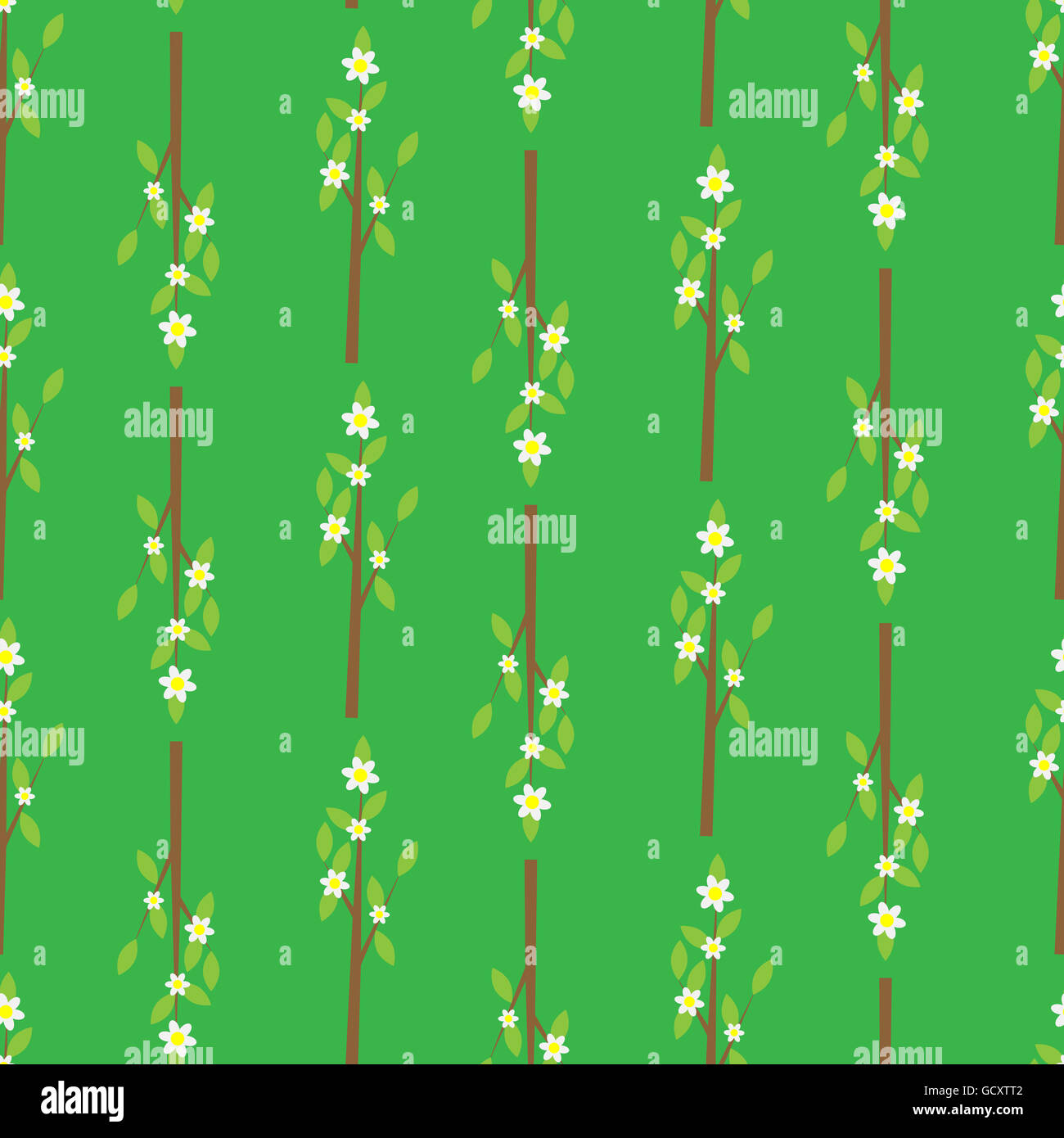 Seamless pattern with a branch of flowers. Floral background and flower ...