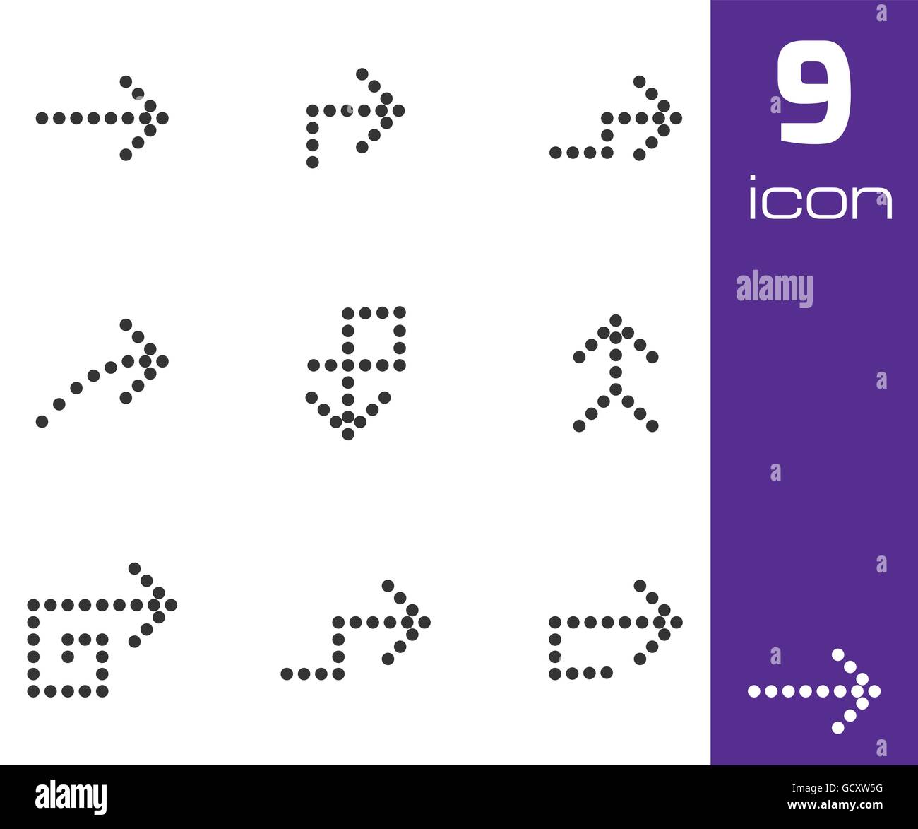 Vector black arrows icons set Stock Vector Image & Art - Alamy