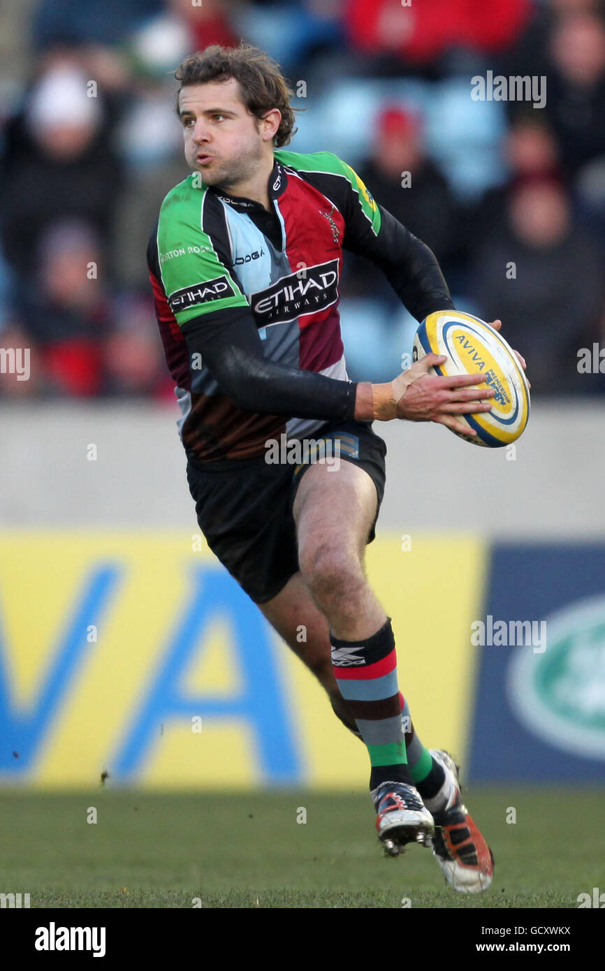 Rugby Union - Aviva Premiership - Harlequins v Leeds Carnegie - Twickenham Stoop Stock Photo