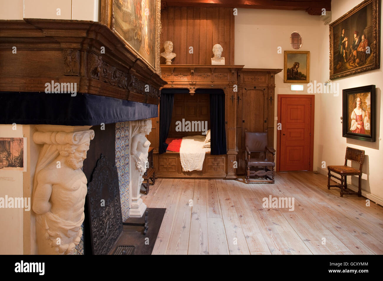 Saloon, Rembrandt House museum, Amsterdam, Holland, Netherlands, Europe Stock Photo