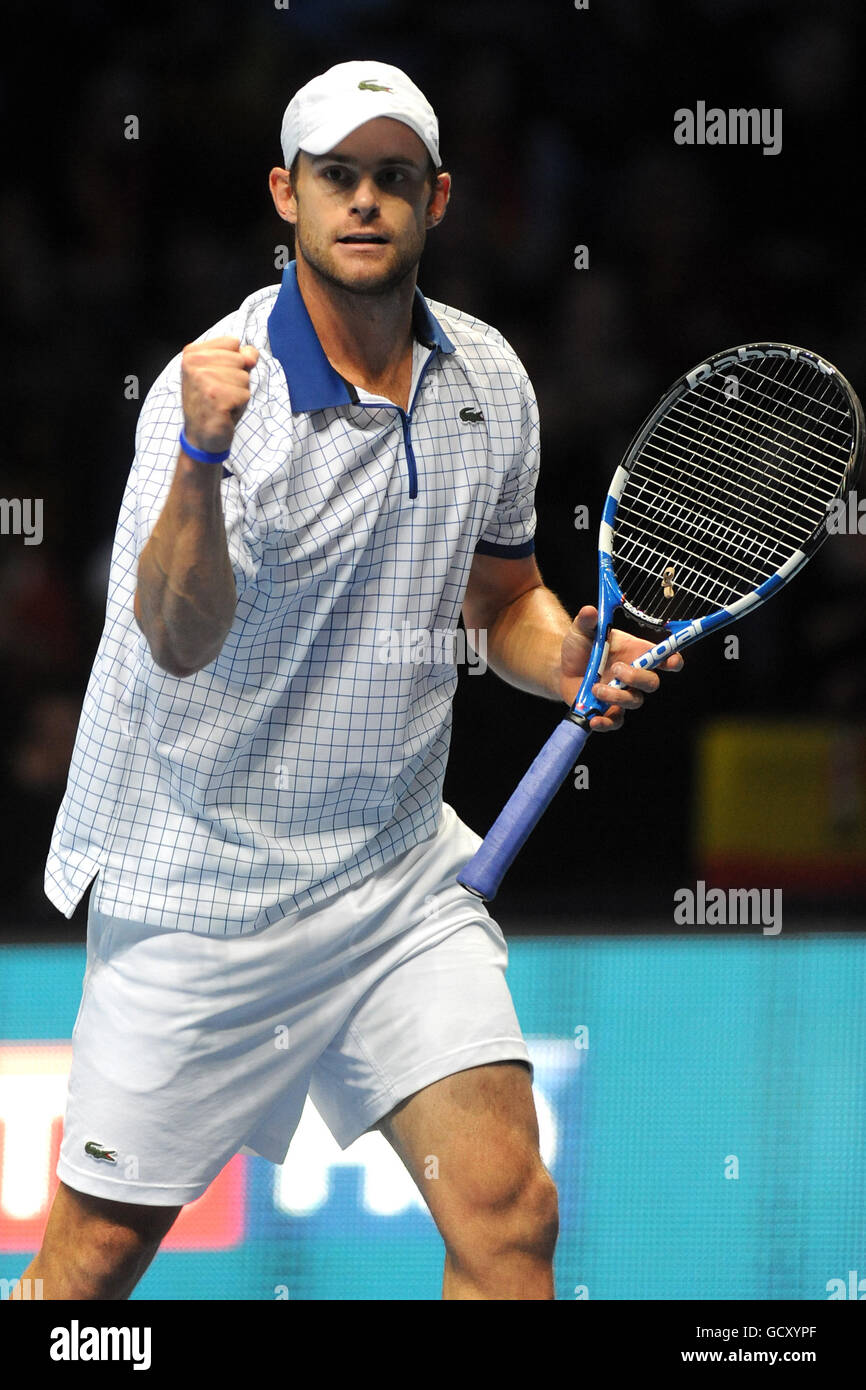 USA's Andy Roddick during day two of the Barclays ATP World Tennis Tour  Finals at the O2 Arena, London Stock Photo - Alamy