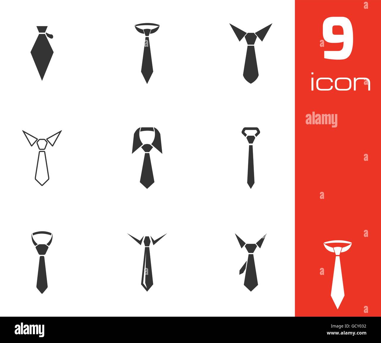 Vector black tie icons set Stock Vector Image & Art - Alamy