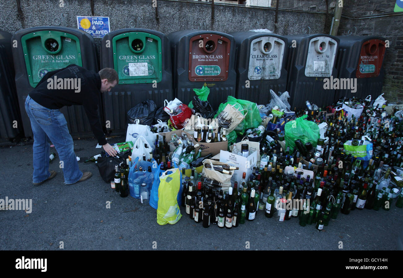 Bottle Bank stock Stock Photo Alamy