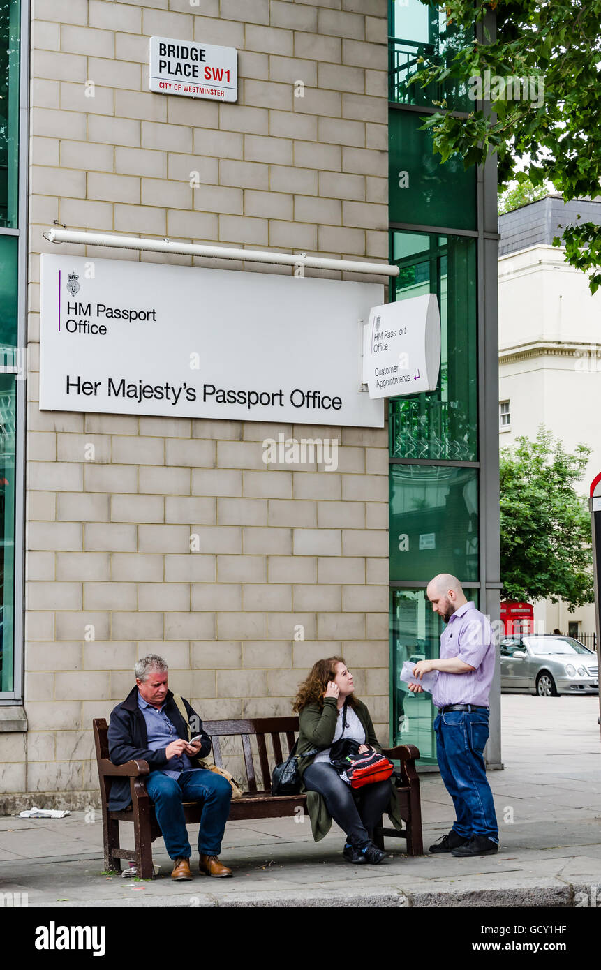 Passport Office at Eccleston Square, London Stock Photo Alamy