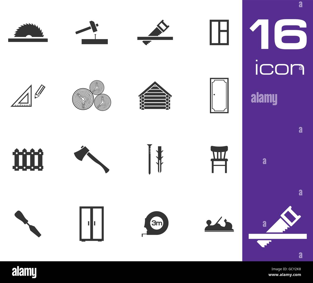 Black hammer illustration Stock Vector Images - Alamy
