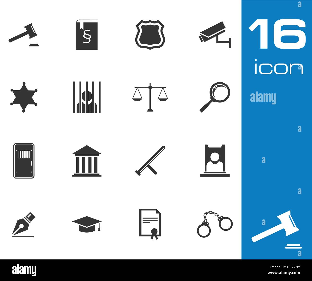 Judge gavel book justice scales Stock Vector Images - Alamy