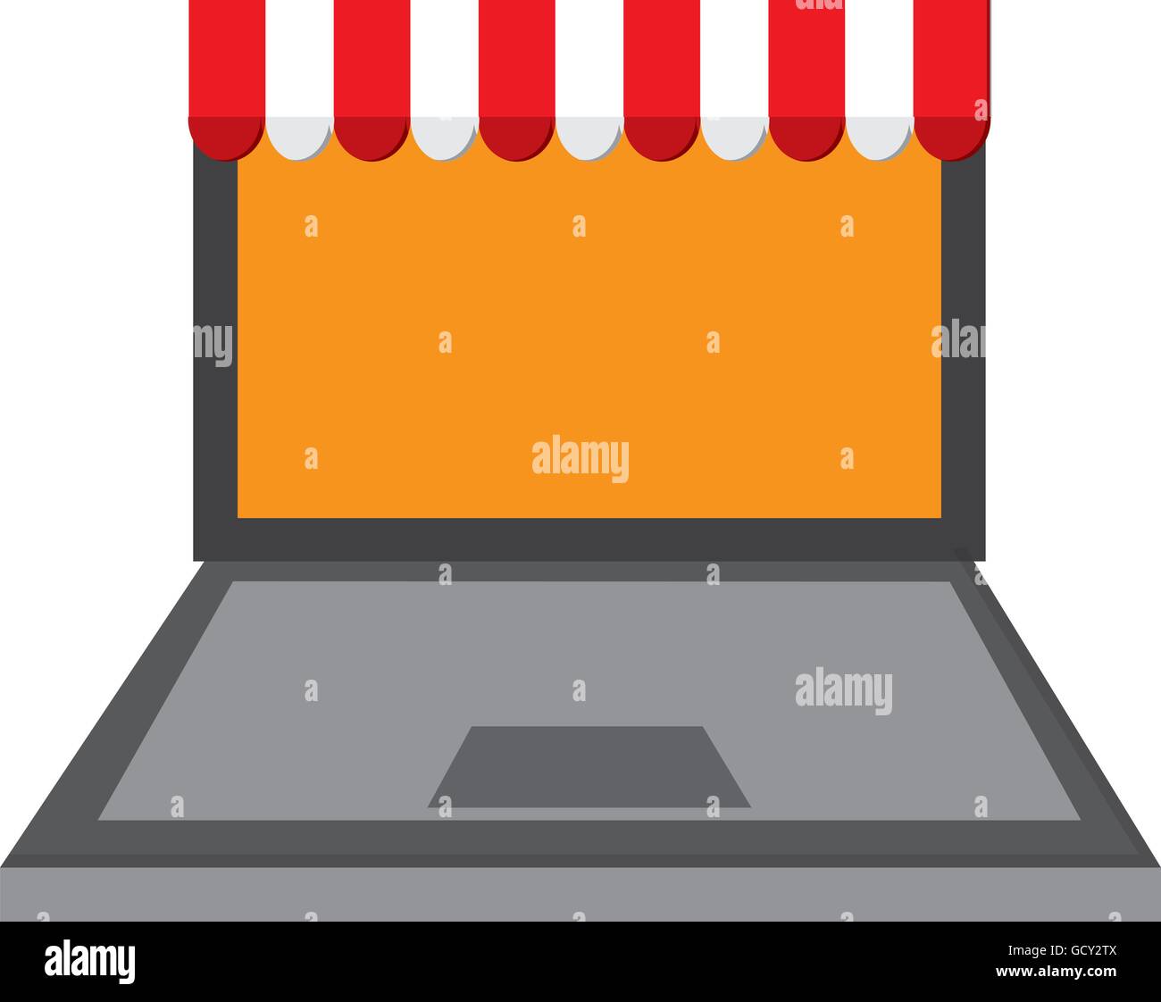 Laptop computer shopping store icon Stock Vector Image & Art - Alamy