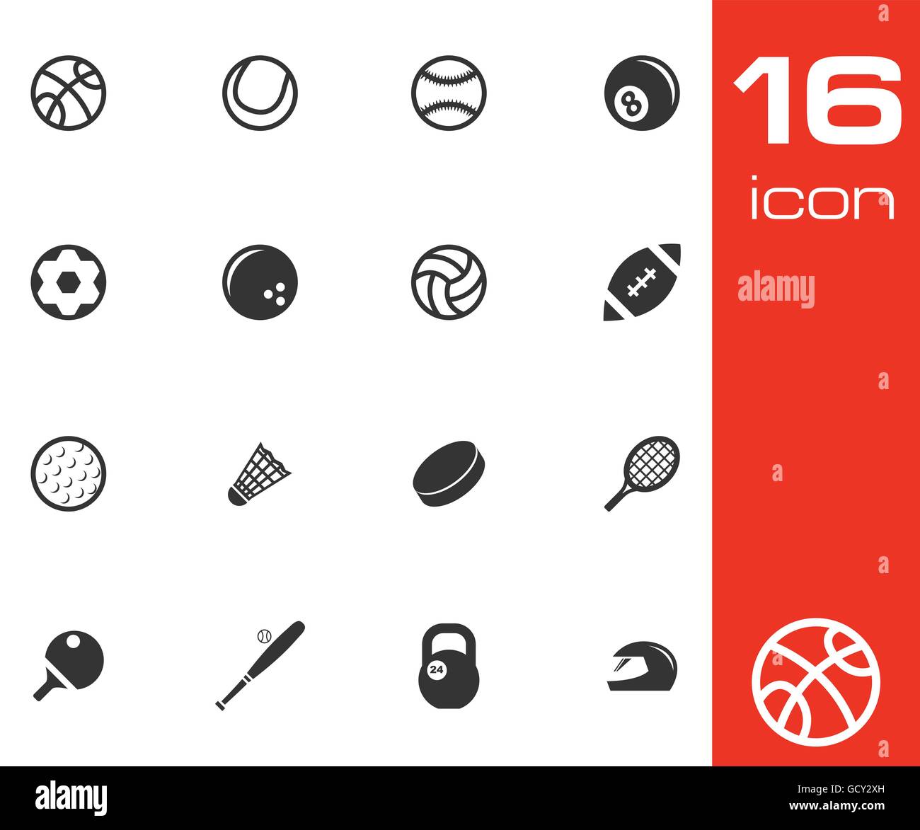 Vector black sport icons set Stock Vector Image & Art - Alamy