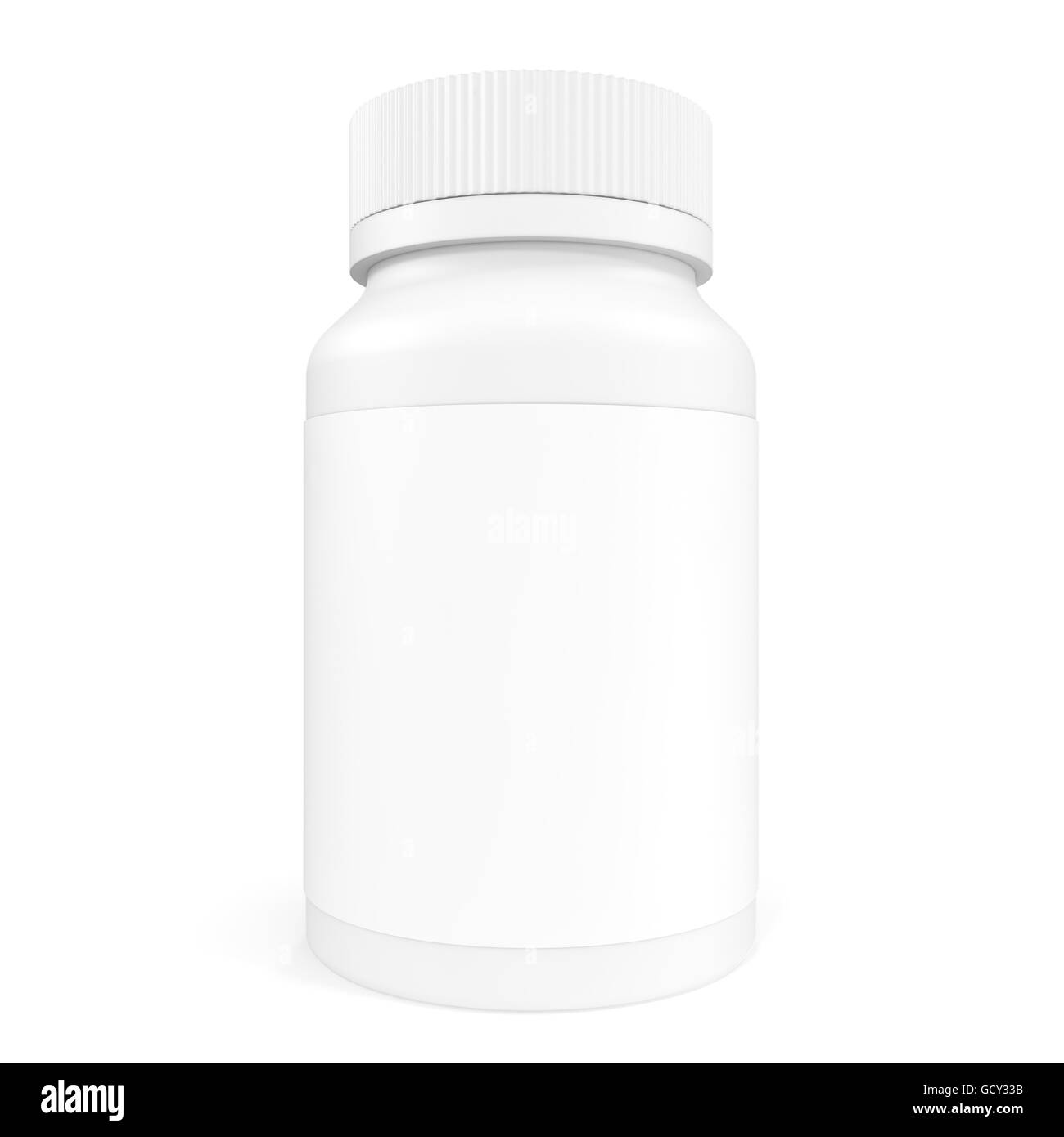 Blank Pillbox unlabeled for medicine isolated on white background. 3d