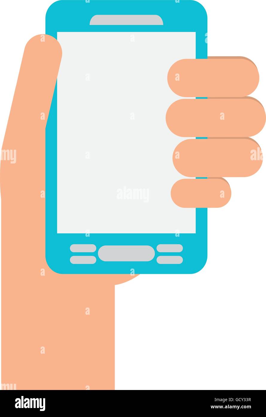human hand smartphone mobile Stock Vector Image & Art - Alamy