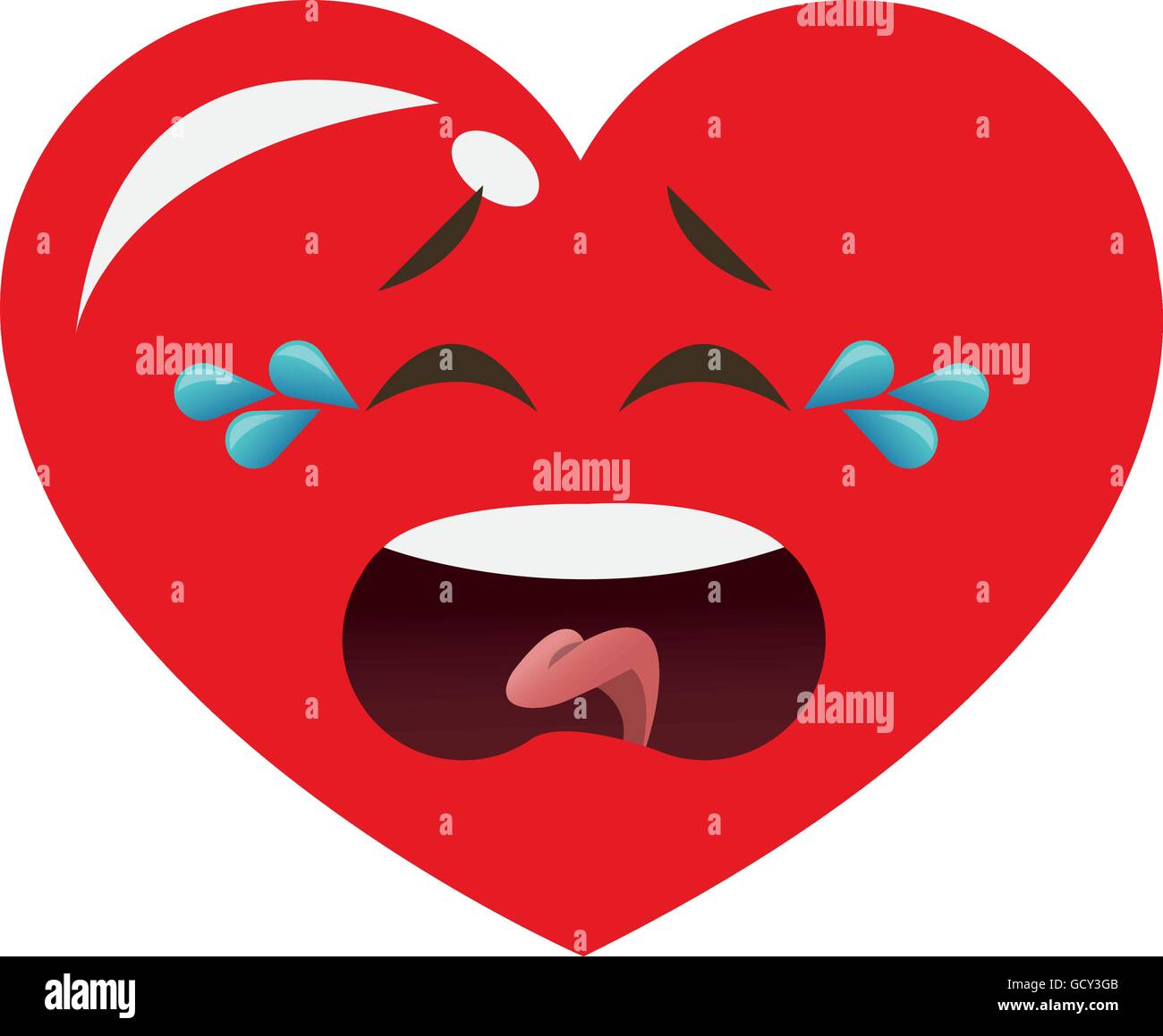 crying heart cartoon icon Stock Vector Image & Art Alamy
