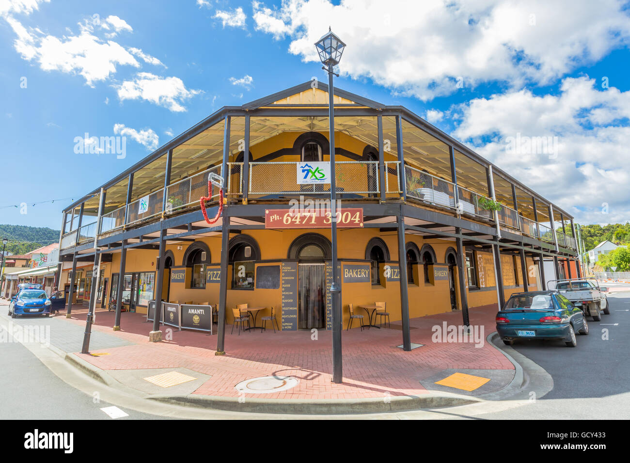 Queenstown Old Hotel Stock Photo Alamy
