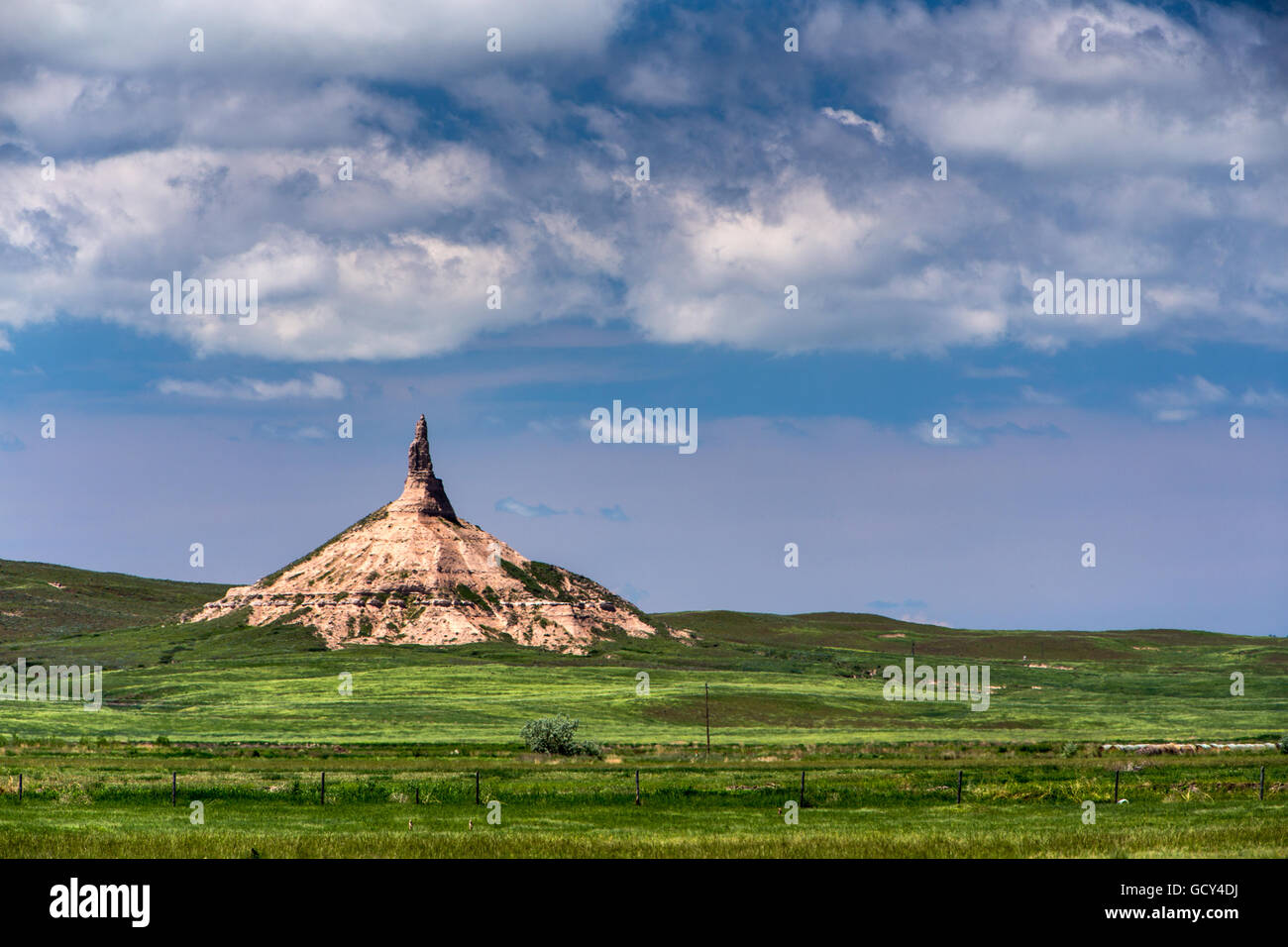 Chimney Rock National Historic Site in Nebraska, May 31, 2014 Stock Photo