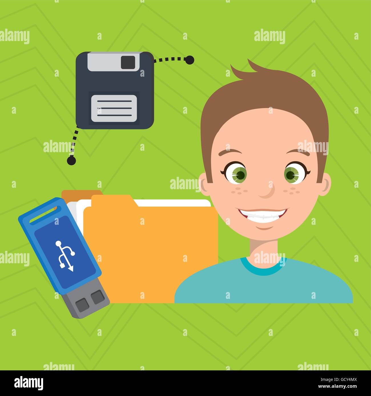 people with drive and usb isolated icon design Stock Vector Image & Art ...