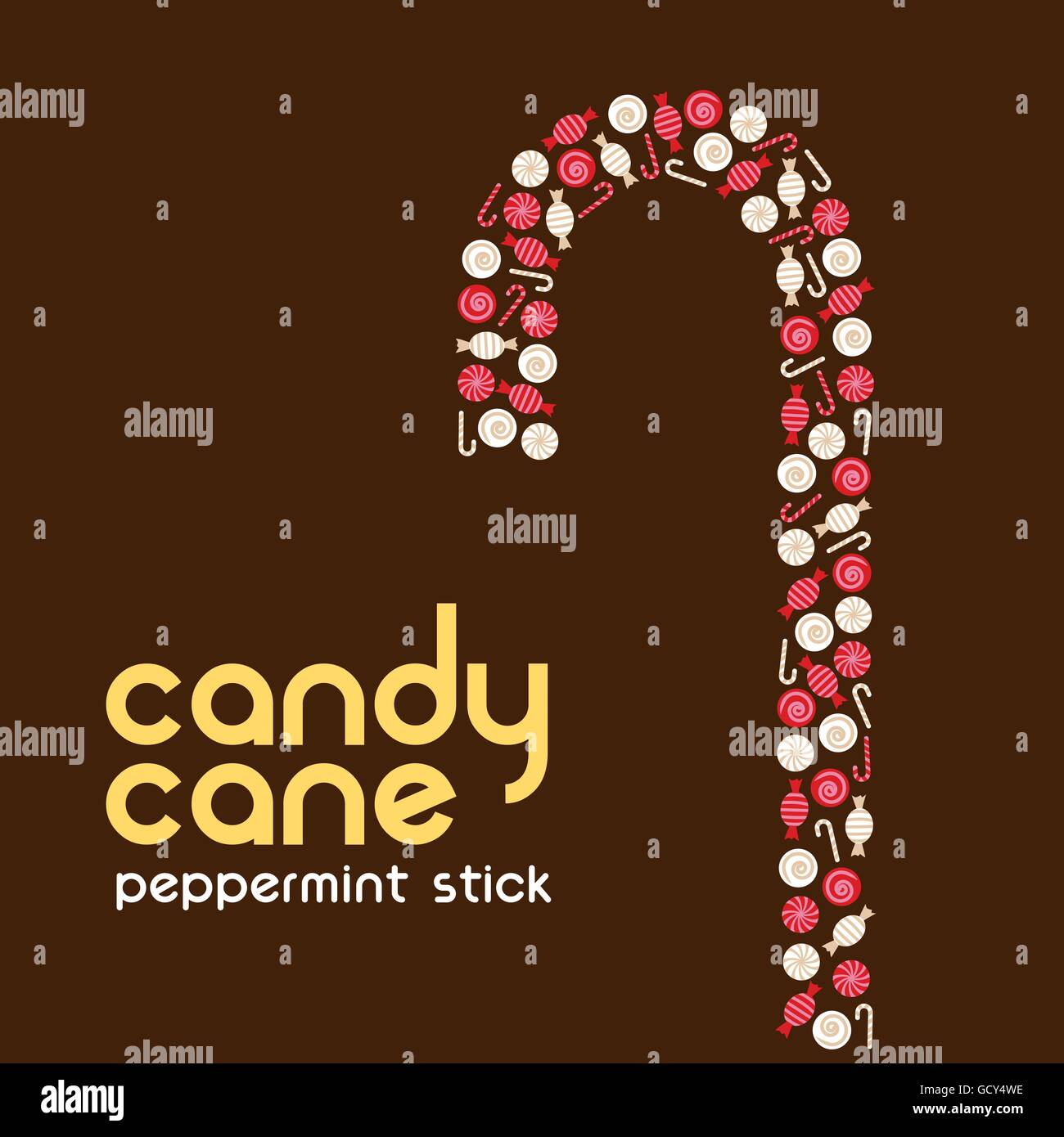Candy cane made by candies Stock Vector Image & Art Alamy