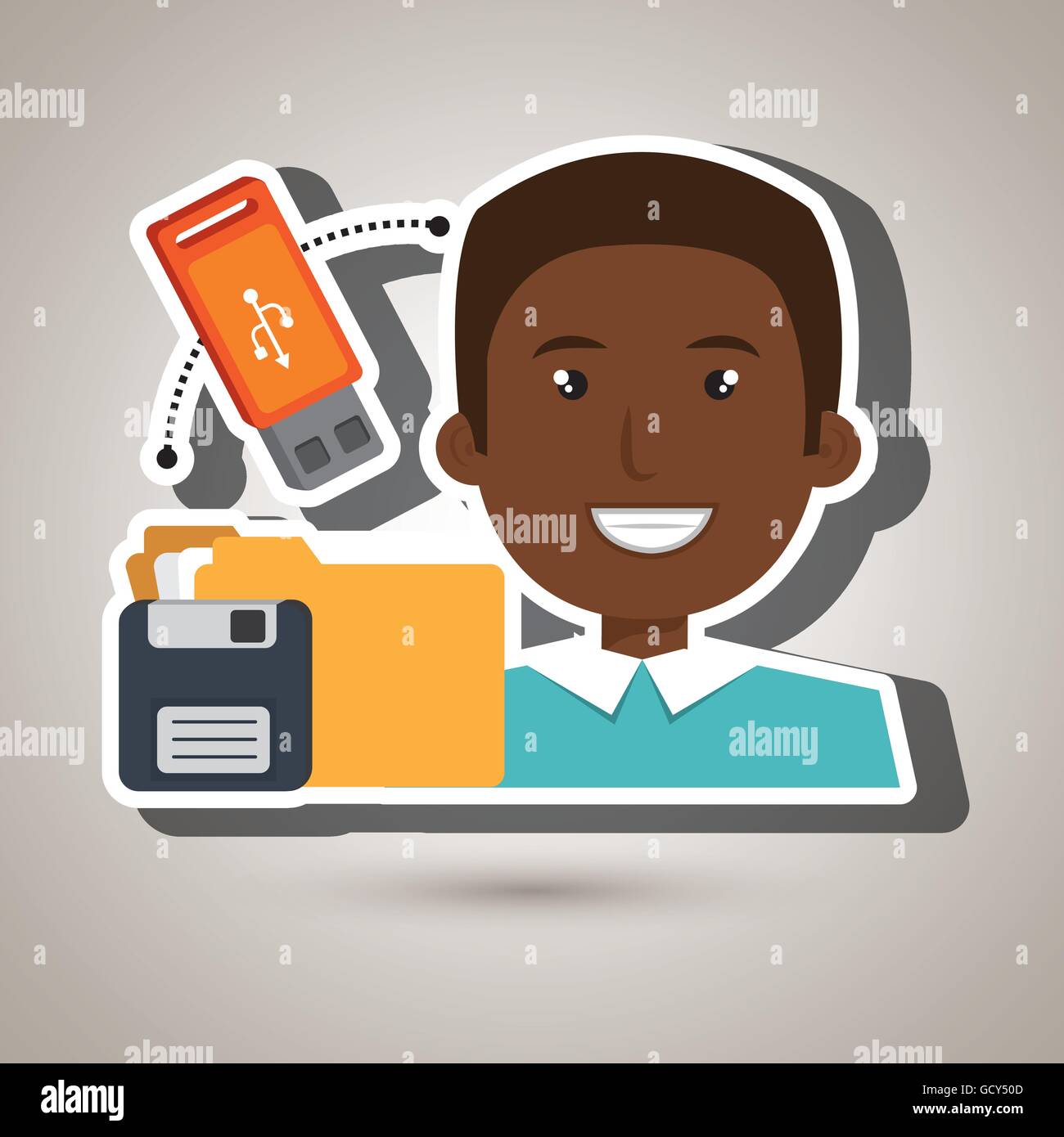 Memory stick boy Stock Vector Images - Alamy