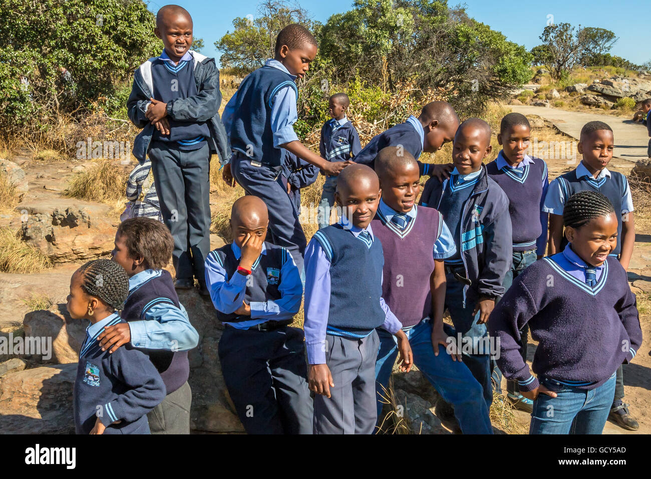 South african children smiling hi-res stock photography and images - Alamy