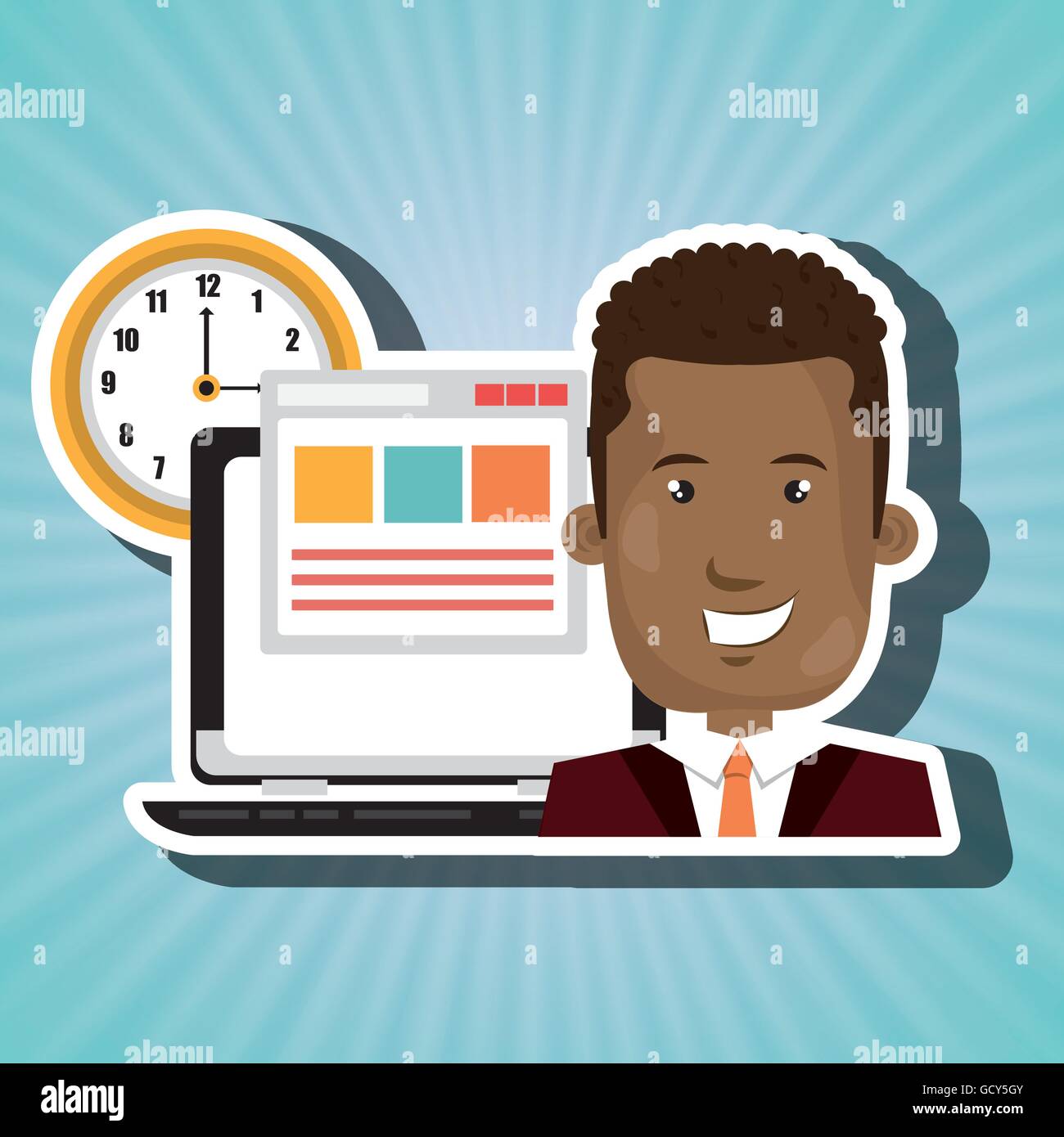 Man using reading glasses Stock Vector Images - Alamy