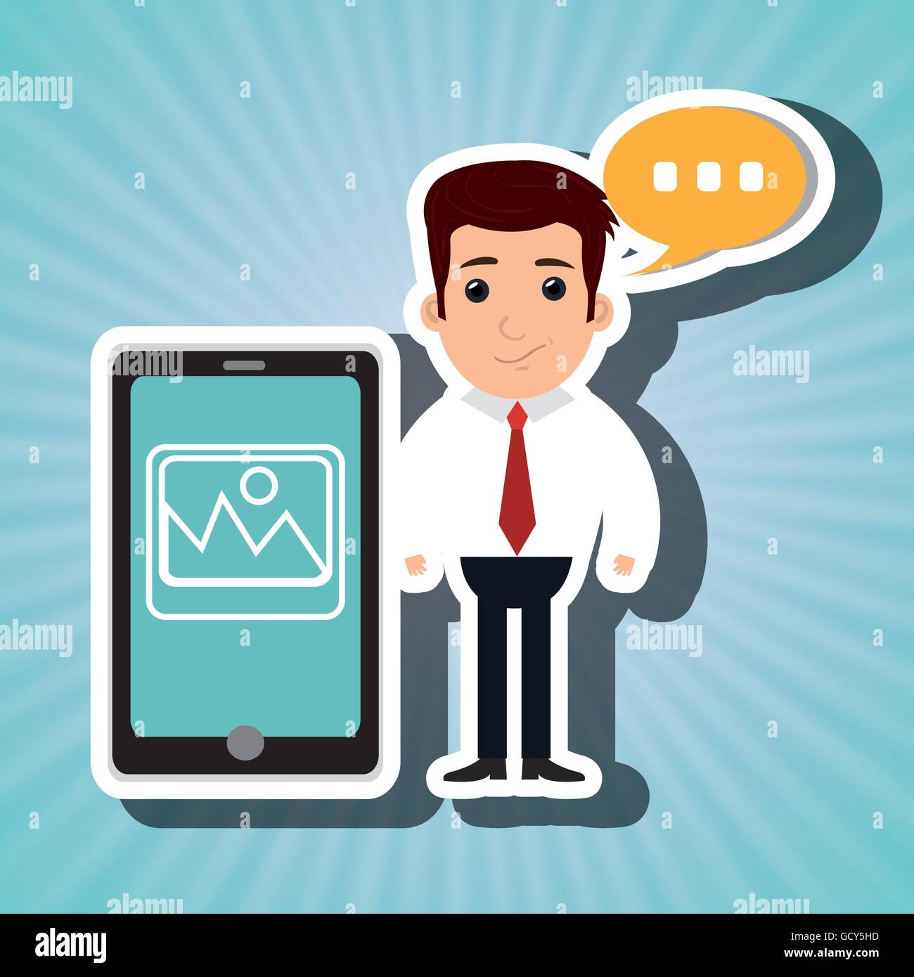 man with cellphone isolated icon design Stock Vector Image & Art - Alamy
