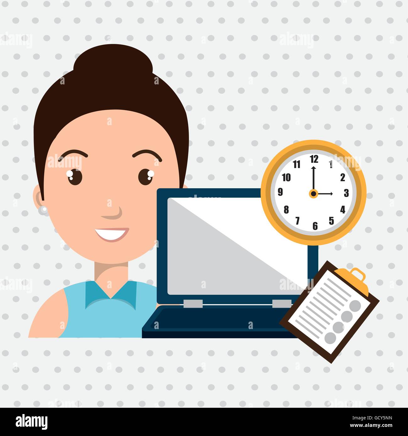 woman with computer isolated icon design Stock Vector Image & Art - Alamy