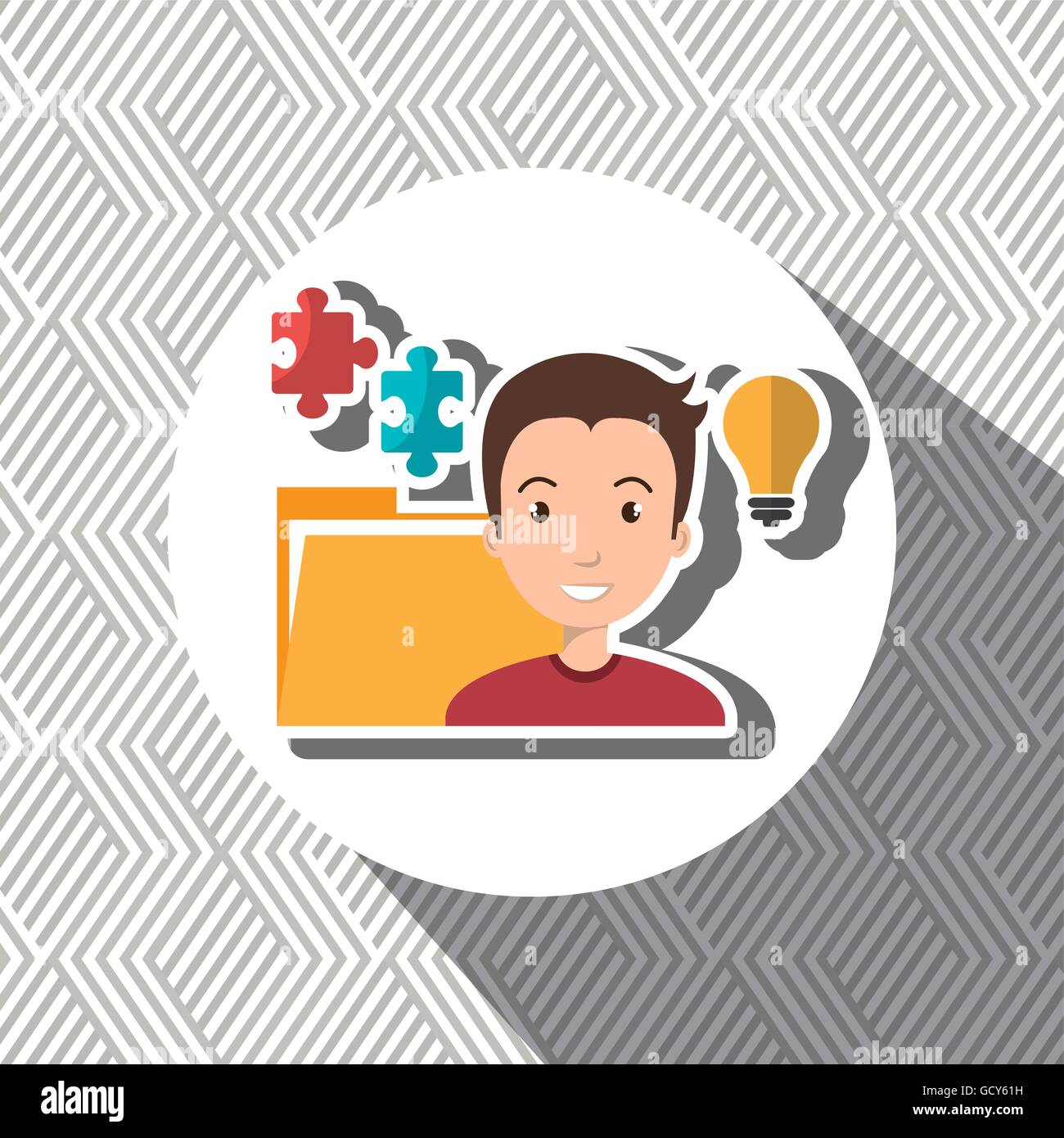 man with files isolated icon design Stock Vector Image & Art - Alamy