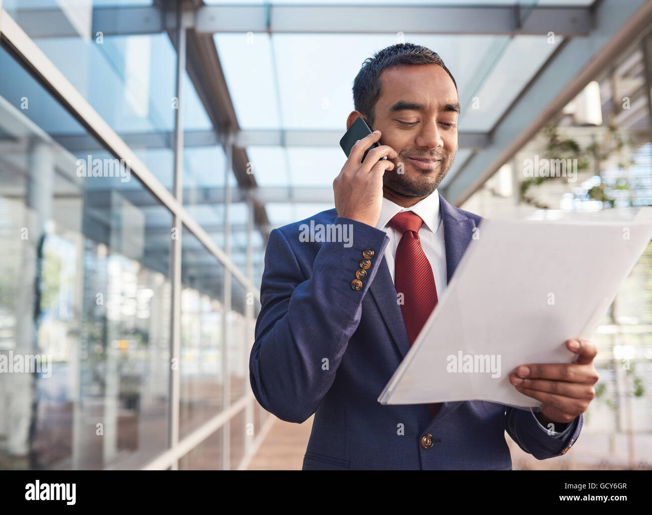 Corporate contracts are his specialty Stock Photo
