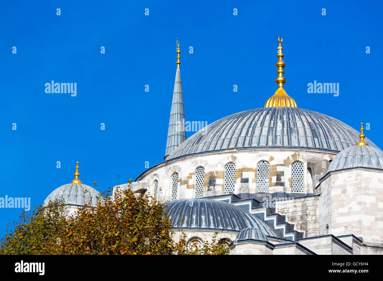 Domes and Minarets of Sultan Ahmed Mosque in Istanbul Stock Photo Alamy