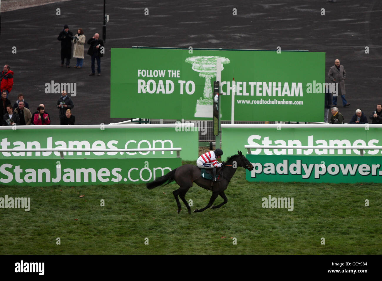 Horse Racing - Cheltenham Racecourse. Jockey Ryan Mahon on Woolcombe ...